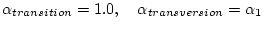 $\alpha_{transition} = 1.0, \quad
\alpha_{transversion} = \alpha_1$